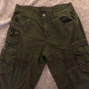 Green Cargo Shorts